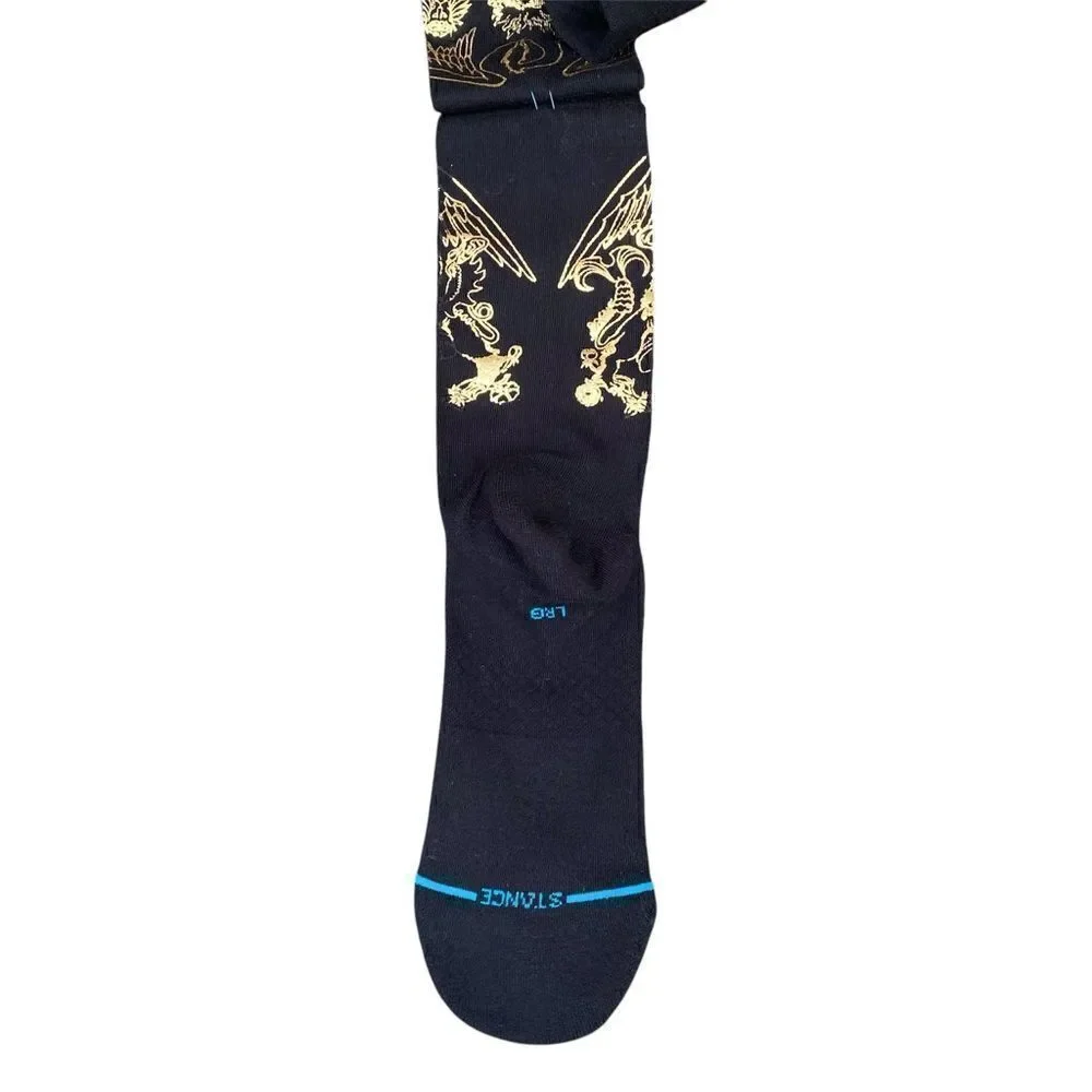 NWOT New Stance x Queen Collab Golden Crew Socks Large Unisex Band Music Freddy